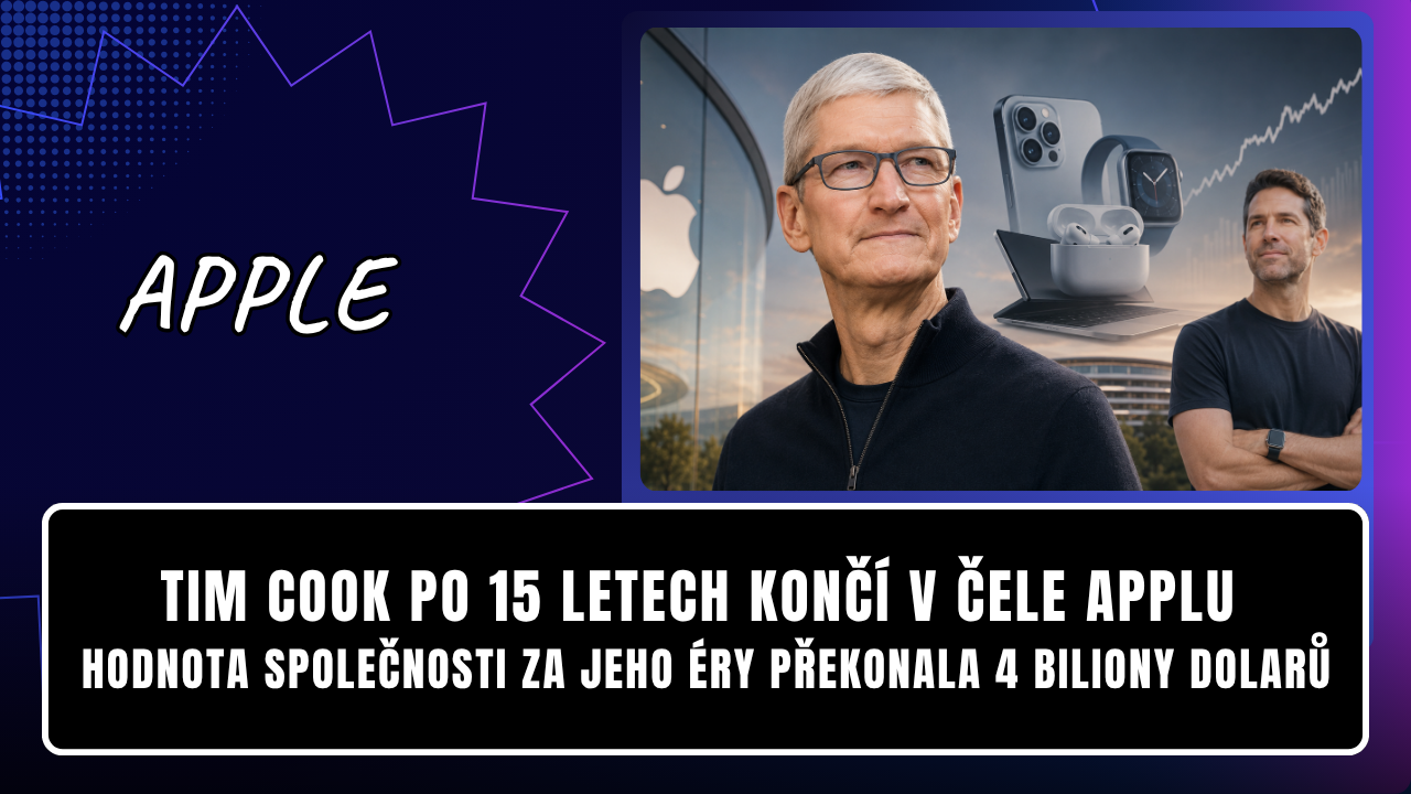 Tim Cook po 15 letech končí v čele Applu. Hodnota společnosti za jeho éry překonala 4 biliony dolarů