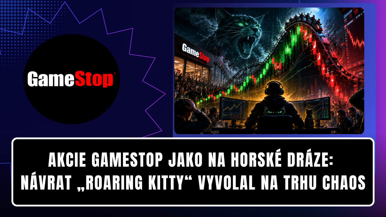 Akcie GameStop jako na horské dráze: Návrat „Roaring Kitty“ vyvolal na trhu chaos