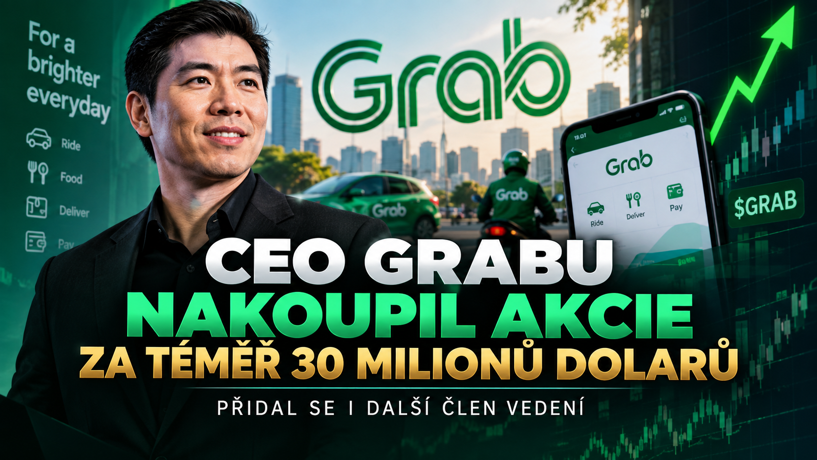 CEO Grabu nakoupil akcie za téměř 30 milionů dolarů. Přidal se i další člen vedení