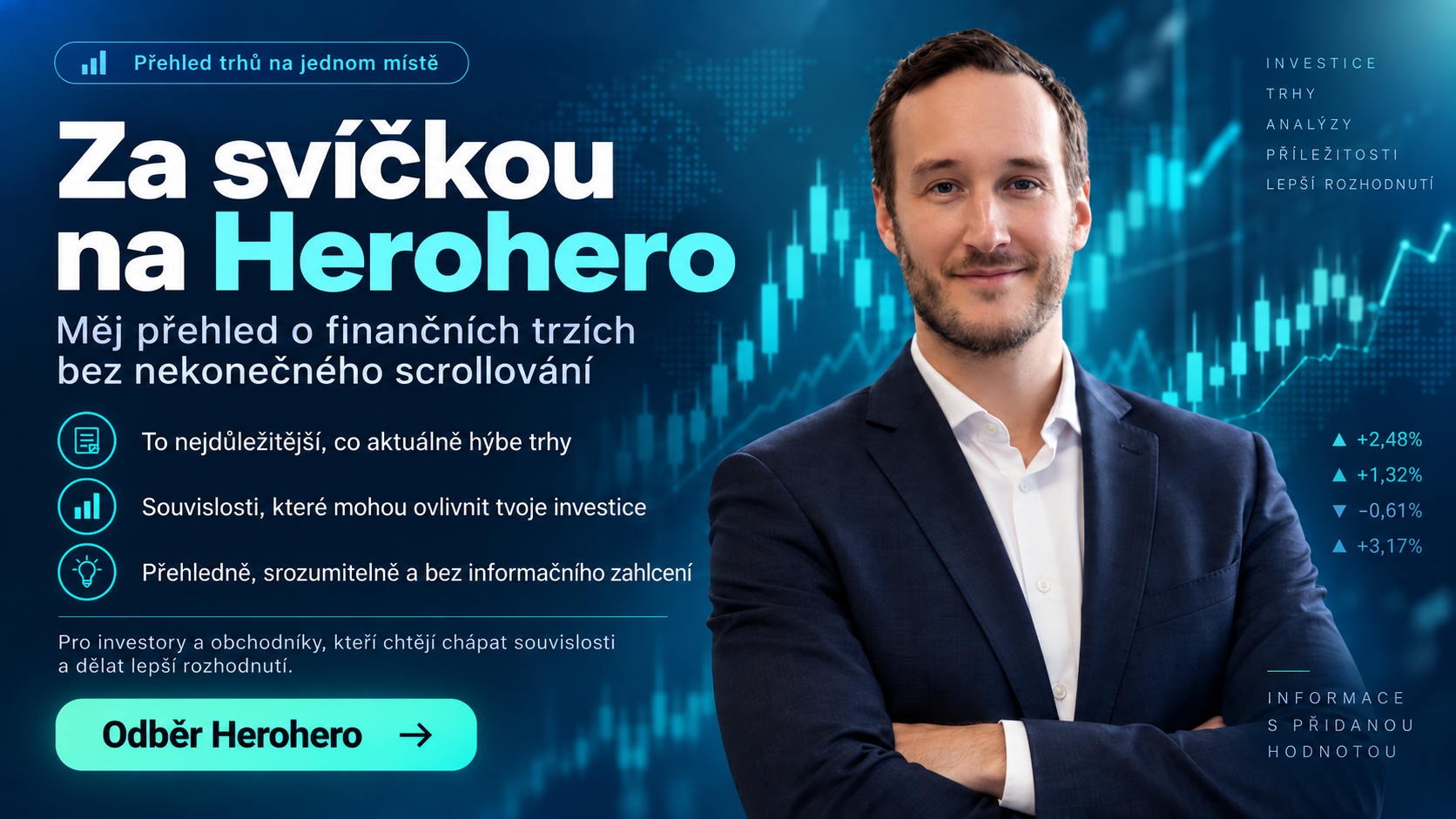 Odebírej Herohero a měj přehled o všem podstatném, co se děje na finančních trzích.