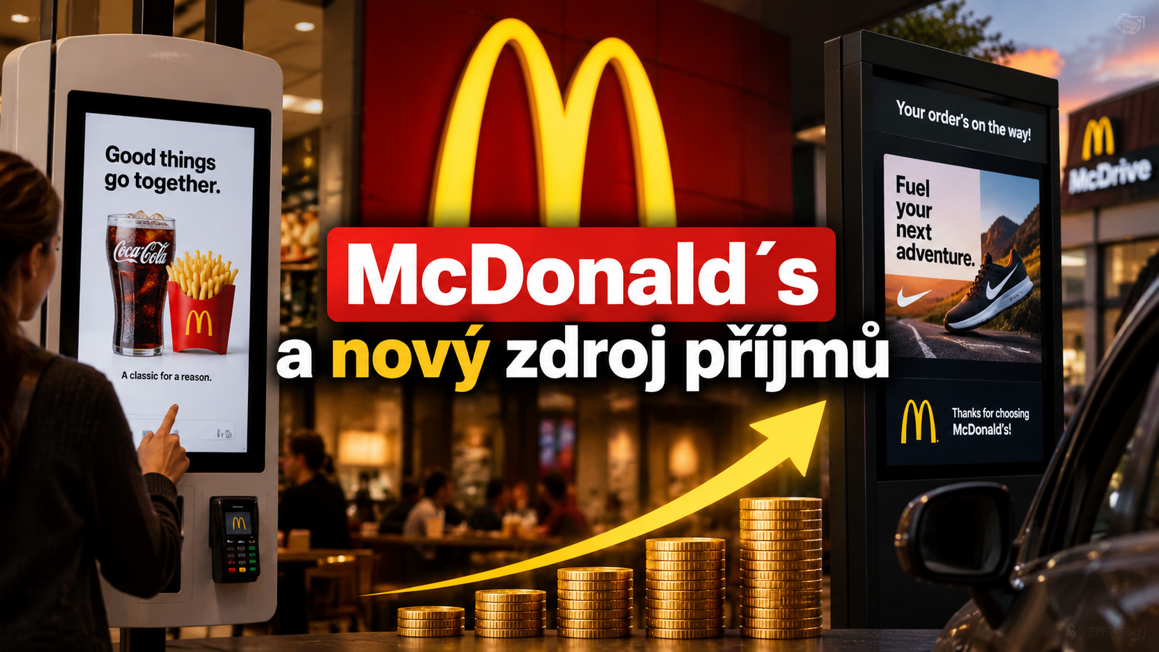 McDonald’s testuje nový zdroj příjmů. Reklamy chce zobrazovat přímo v restauracích