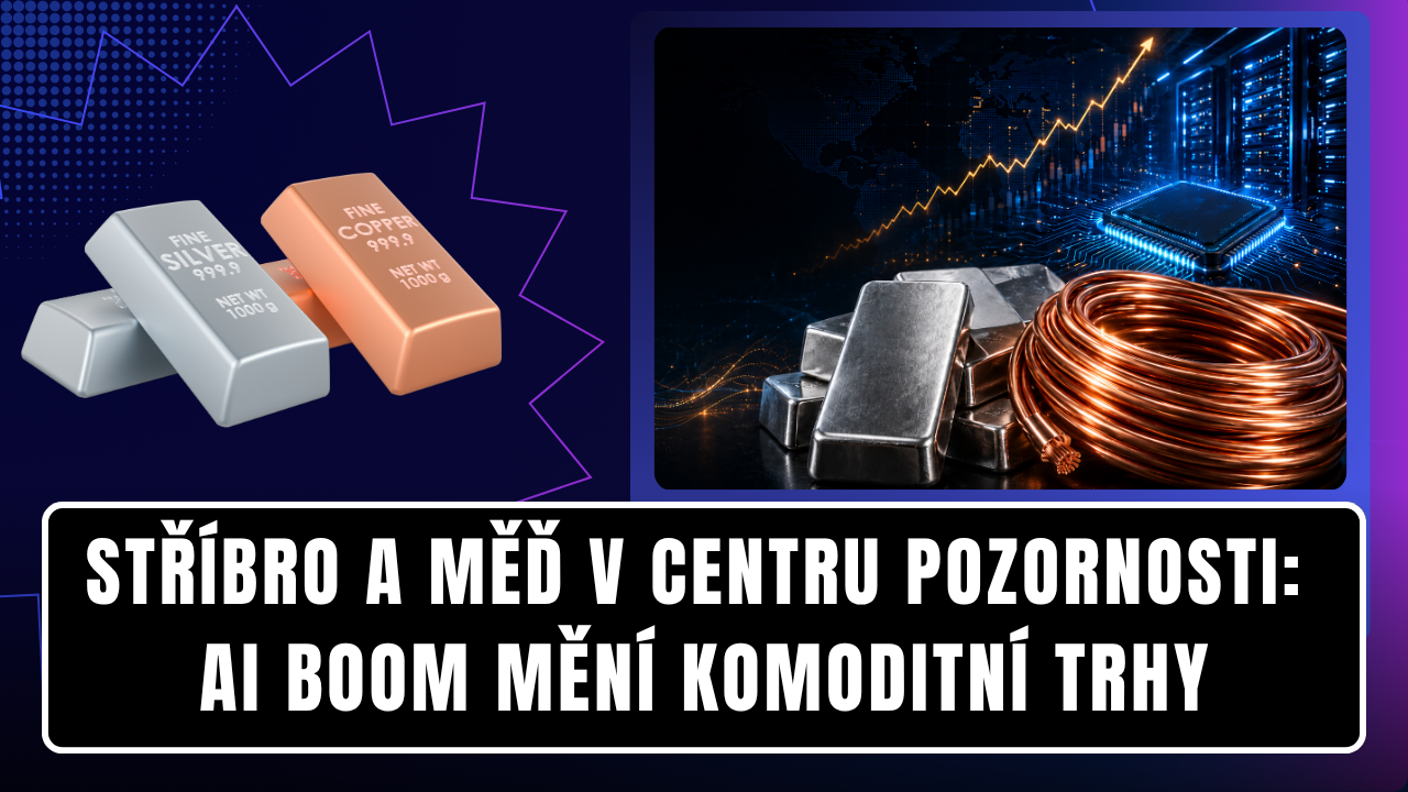 Stříbro a měď v centru pozornosti: AI boom mění komoditní trhy