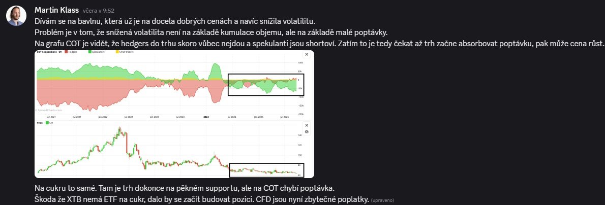 Technická analýza pomocí COT reportu