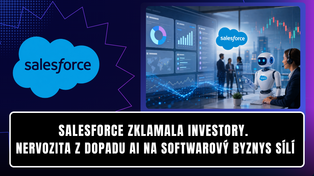 Salesforce zklamala investory. Nervozita z dopadu AI na softwarový byznys sílí