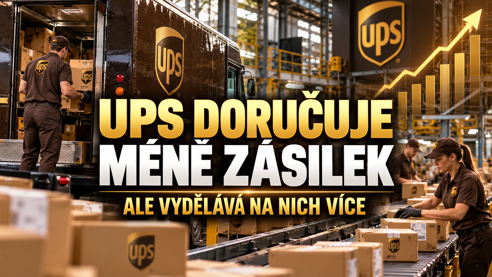 UPS doručuje méně zásilek, ale vydělává na nich více
