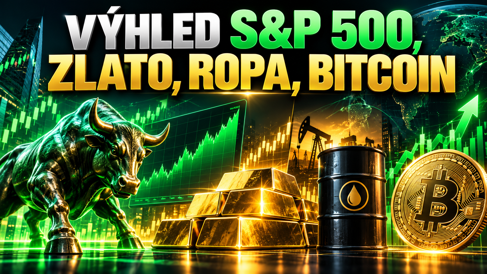 Čekám nové trendy! Analýza S&P 500, zlato, ropa, Bitcoin